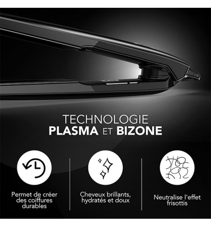 Fer à Lisser Lumine Titanium Noir Gama