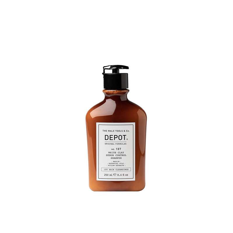 Shampooing Conrôle Sébum à l'Argile Blanche N°107 DEPOT 250ml Shampooing Conrôle Sébum à l'Argile Blanche N°107 DEPOT 250ml