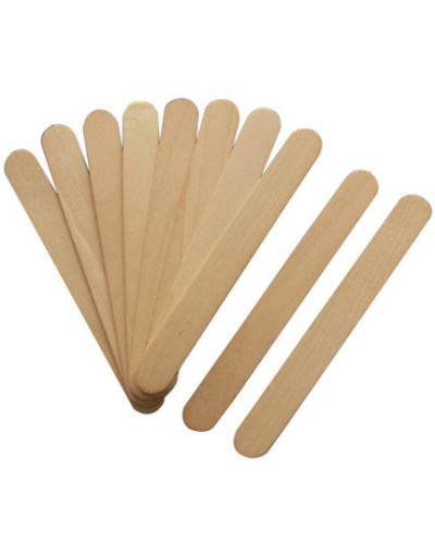 10 Spatules Jetables En Bois 15cm x 18mm