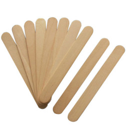 10 Spatules Jetables En Bois 15cm x 18mm