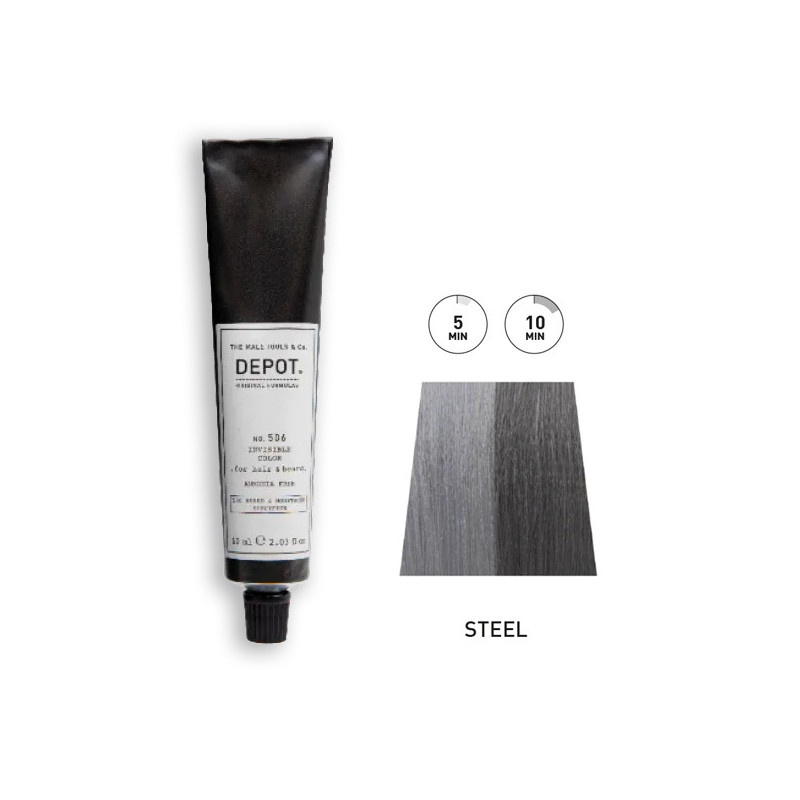 Kit Coloration Barbe et Cheveux Steel DEPOT 60ml Kit Coloration Barbe et Cheveux Steel DEPOT 60ml