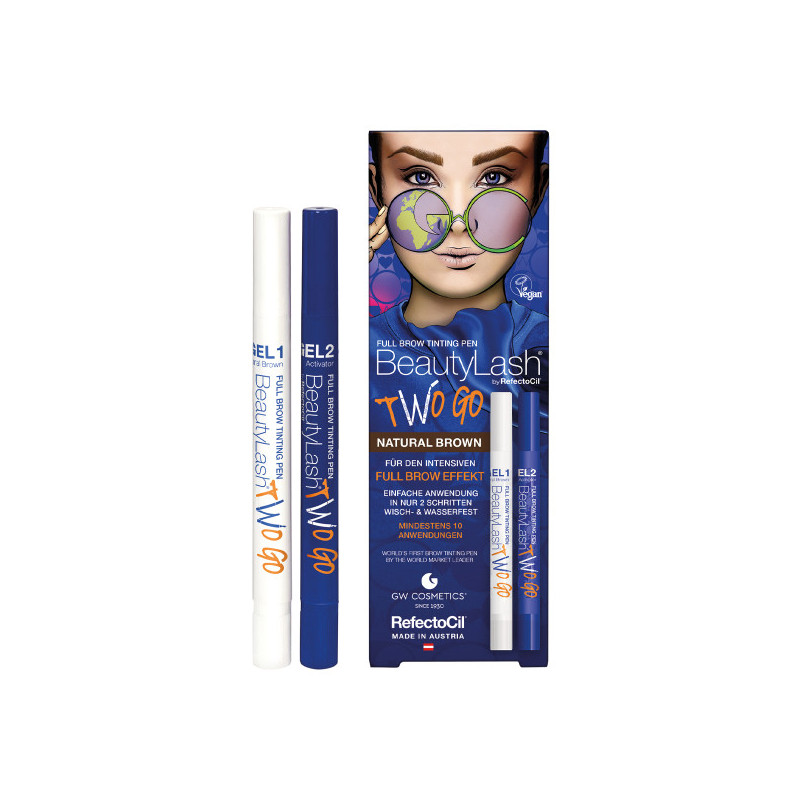 Stylo de Coloration pour Sourcils Two Go Brun Naturel BeautyLash