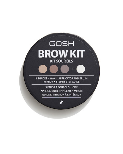 Kit Sourcils (3 Poudres,Cire,Applicateur,Mirroir) 3gr Gosh