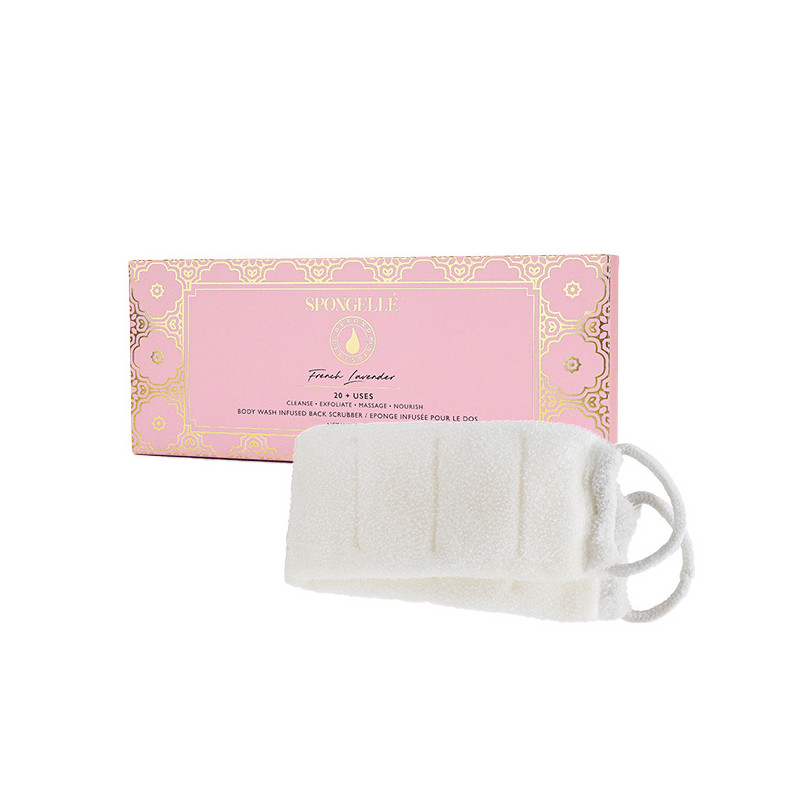 Éponge de Bain pour le Dos Exfoliante Infusée Lavande Française Spongellé 226g
