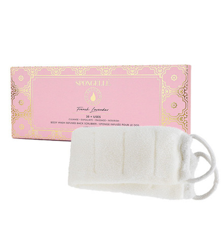 Éponge de Bain pour le Dos Exfoliante Infusée Lavande Française Spongellé 226g