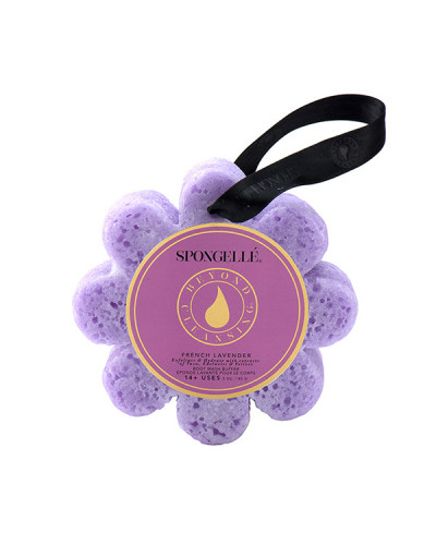 Éponge de Bain Exfoliante Infusée Lavande Française Spongellé 85g