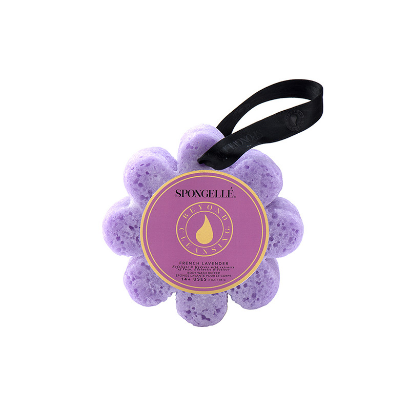 Éponge de Bain Exfoliante Infusée Lavande Française Spongellé 85g