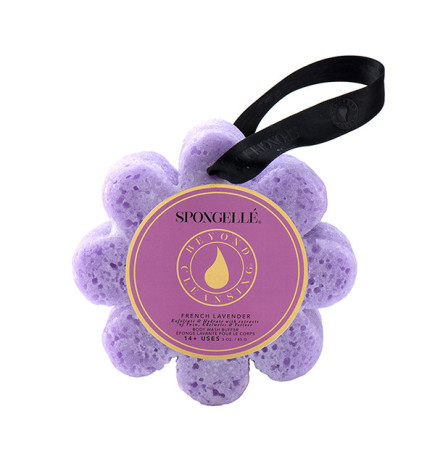 Éponge de Bain Exfoliante Infusée Lavande Française Spongellé 85g