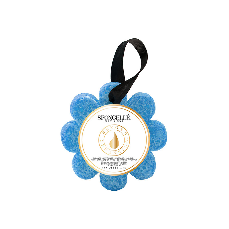 Éponge de Bain Exfoliante Infusée Freesia Poire Spongellé 85g