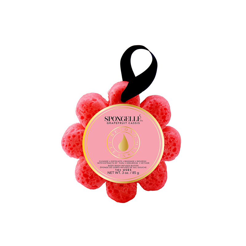 Éponge de Bain Exfoliante Infusée Pamplemousse Cassis Spongellé 85g Éponge de Bain Exfoliante Infusée Pamplemousse Cassis Spongellé 85g