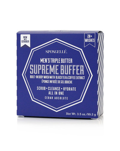 Éponge de Bain Exfoliante Infusée pour Hommes Cèdre Absolu Spongelée 99g