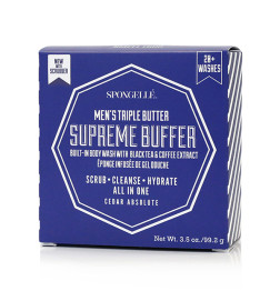 Éponge de Bain Exfoliante Infusée pour Hommes Cèdre Absolu Spongelée 99g