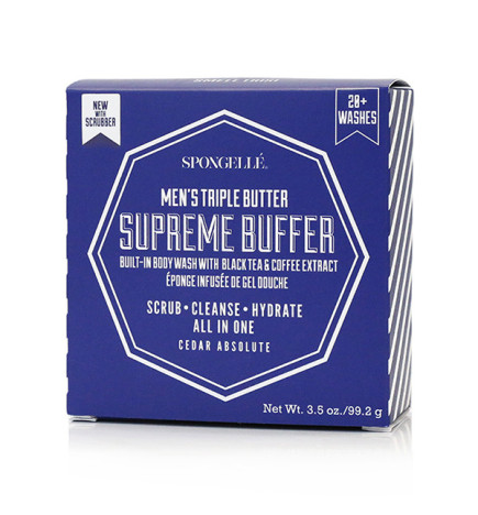 Éponge de Bain Exfoliante Infusée pour Hommes Cèdre Absolu Spongelée 99g