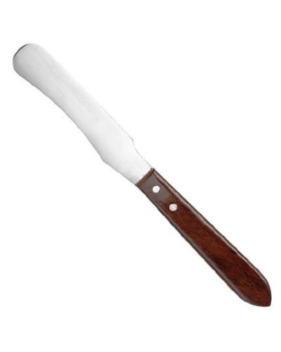 Spatule Inox Incurvée Manche Bois