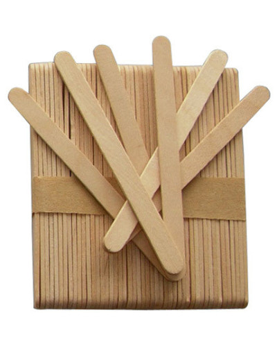 100 Spatules Bois Jetables Petit Modèle