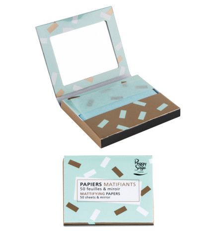 Papiers Matifiants Visage avec Miroir Peggy Sage