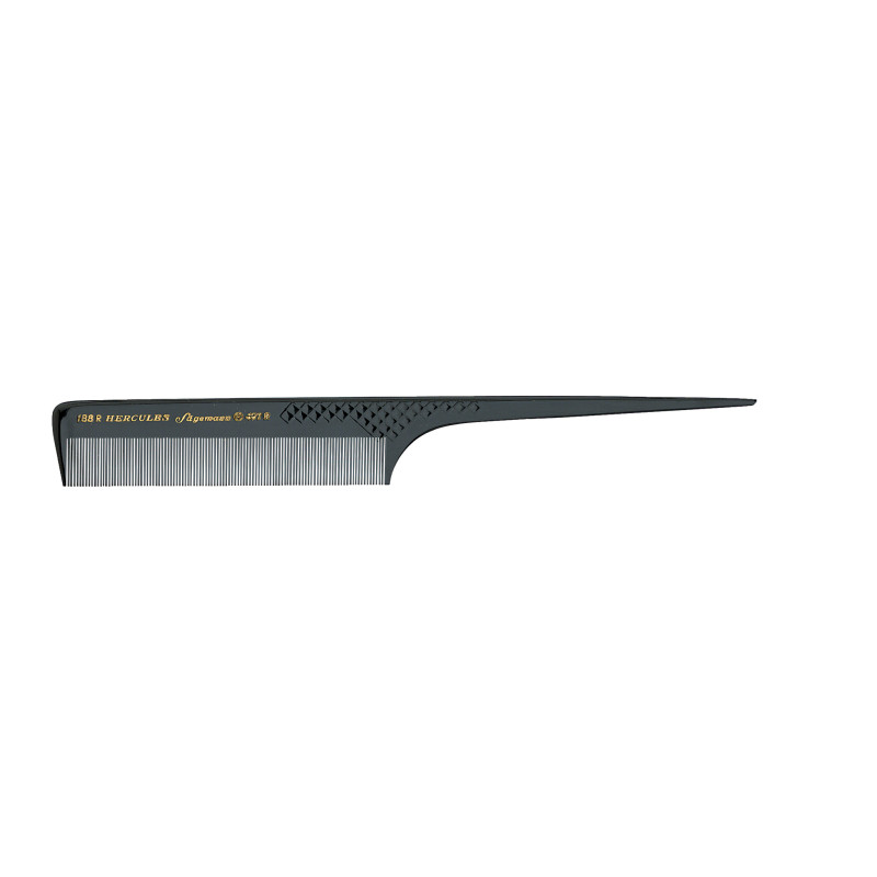 Peigne à Queue Surface Antidérapante Denture Serrée Hercule N°188R - 497R Peigne à Queue Surface Antidérapante Denture Serrée Hercule N°188R - 497R