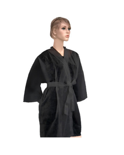 Peignoir kimono jetable noir 100pcs