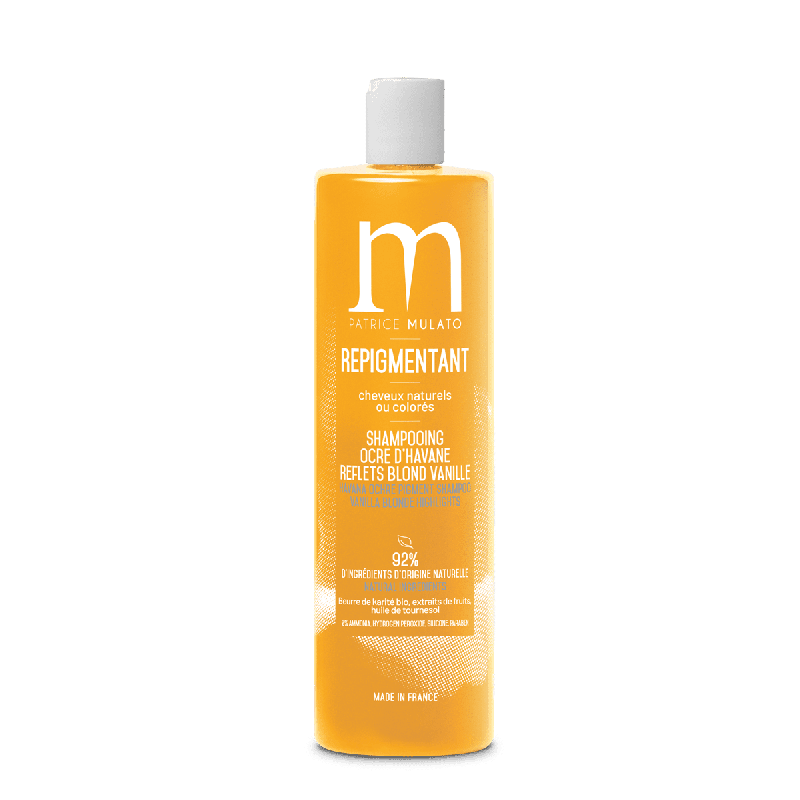Shampoing Repigmentant Ocre d'Havane Reflets Blonds Vanille 500ml Mulato