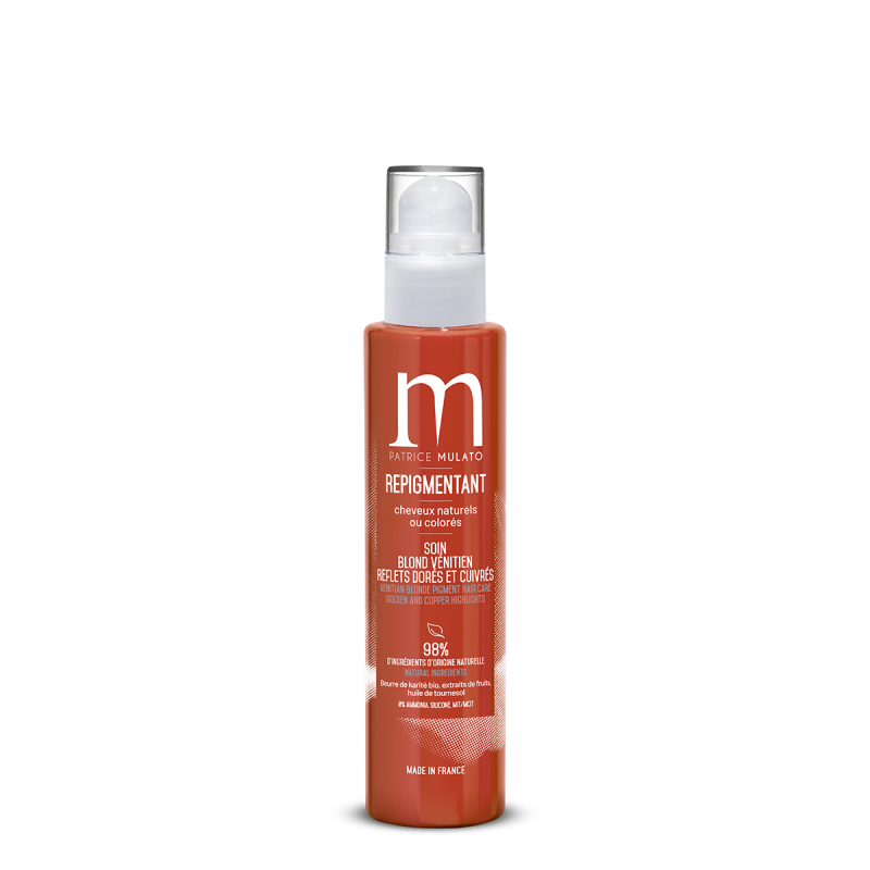 Soin Repigmentant Blond Vénitien Reflets Dorés et Cuivrés 200ml Mulato Soin Repigmentant Blond Vénitien Reflets Dorés et Cuivrés 200ml Mulato