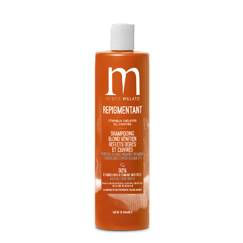 Shampoing Repigmentant Blond Vénitien Reflets Dorés et Cuivrés 500ml Mulato