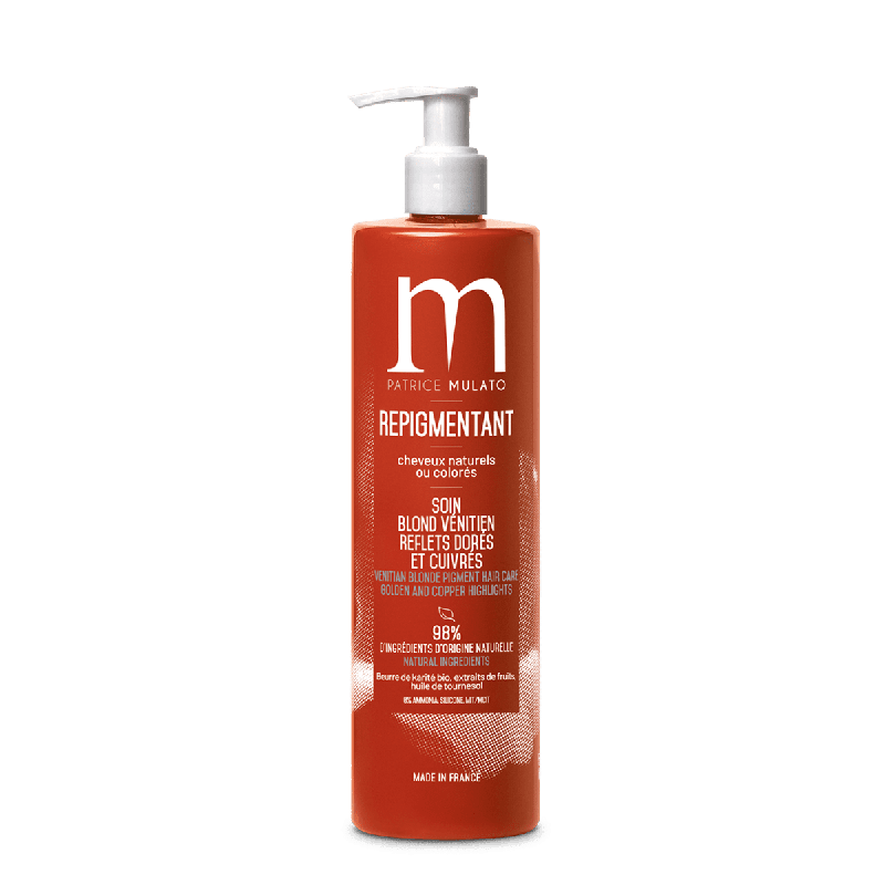 Soin Repigmentant Blond Vénitien Reflets Dorés et Cuivrés 500ml Mulato Soin Repigmentant Blond Vénitien Reflets Dorés et Cuivrés 500ml Mulato