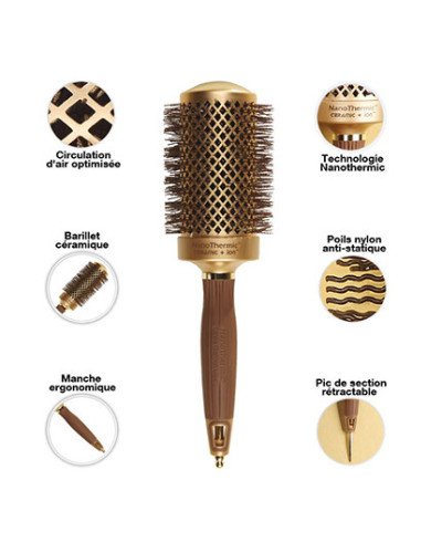 Brosse Nano Thermic Ø 55 Olivia Garden