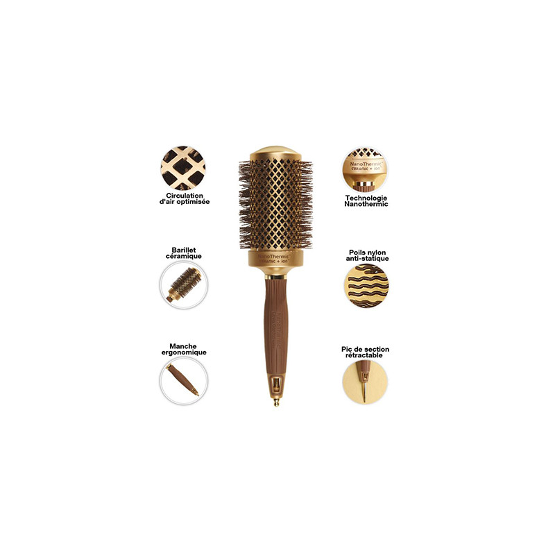 Brosse Nano Thermic Ø 55 Olivia Garden Brosse Nano Thermic Ø 55 Olivia Garden