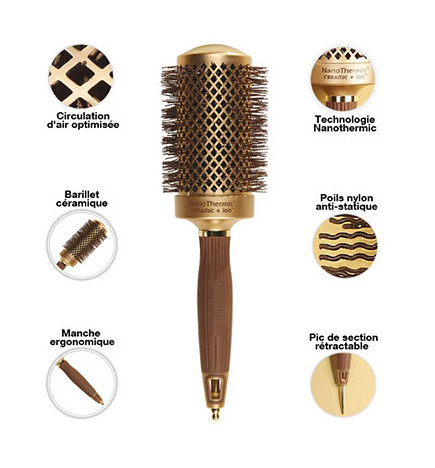 Brosse Nano Thermic Ø 55 Olivia Garden