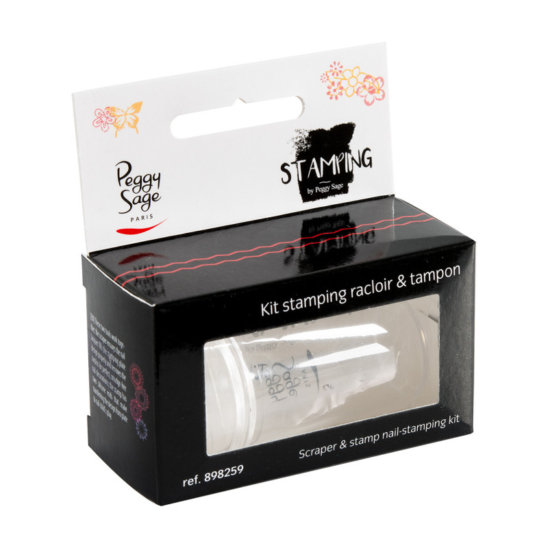 Kit Stamping Racloir et Tampon Peggy Sage Kit Stamping Racloir et Tampon Peggy Sage