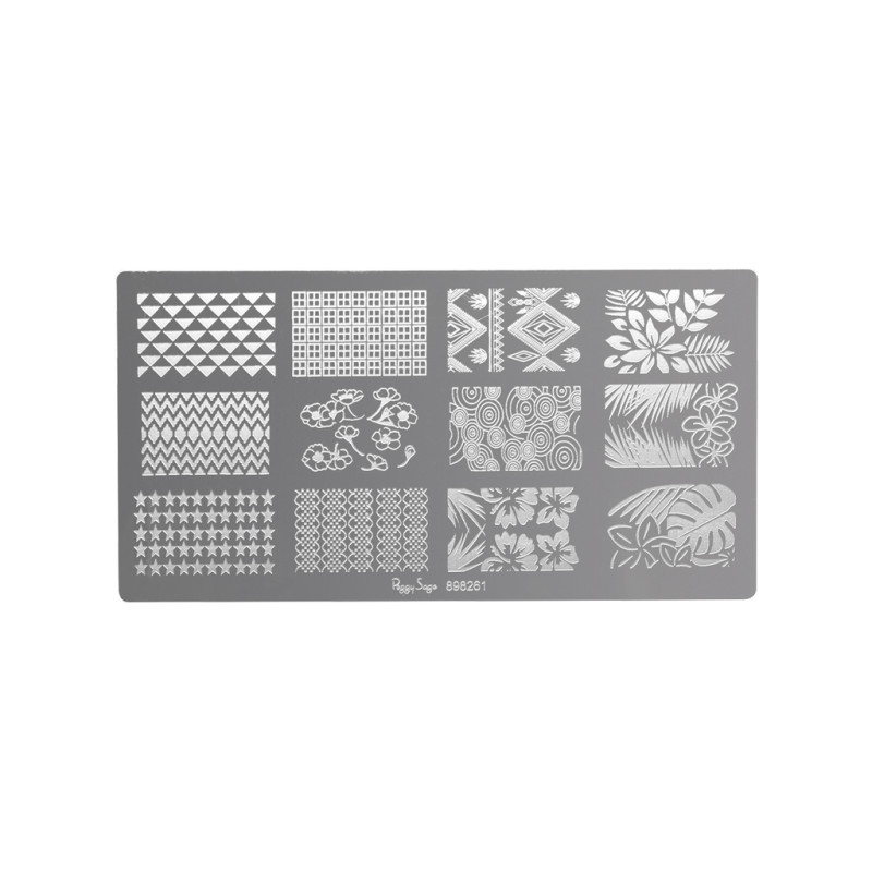 Plaque de Stamping Nail Art 1 Peggy Sage