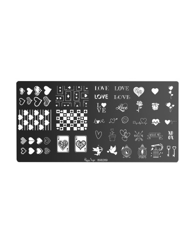 Plaque de Stamping Nail Art Love Peggy Sage