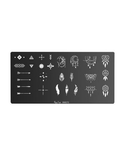 Plaque de Stamping Nail Art Ethnic Peggy Sage