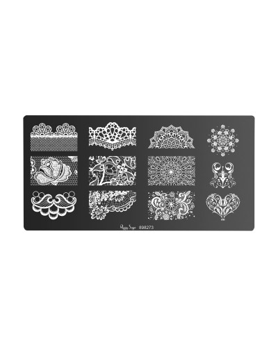 Plaque de Stamping Nail Art Wedding Peggy Sage