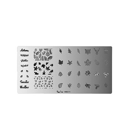 Plaque de Stamping Nail Art Autumn Peggy Sage