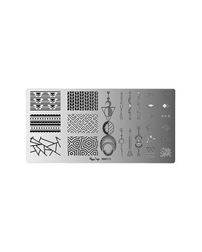 Plaque de Stamping Nail Art Geometric Peggy Sage