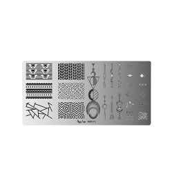 Plaque de Stamping Nail Art Geometric Peggy Sage