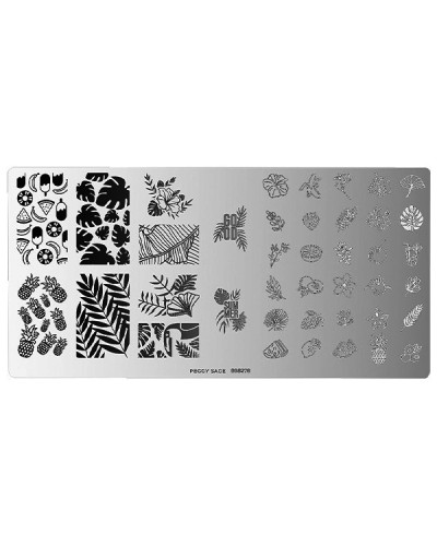 Plaque de Stamping Nail Art Tropical Punch Peggy Sage
