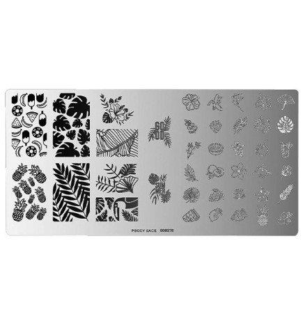 Plaque de Stamping Nail Art Tropical Punch Peggy Sage