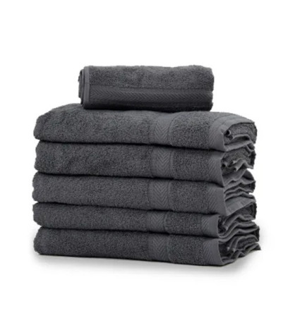 Lot de 12 Essuie-mains Gris Anthracite 30x30