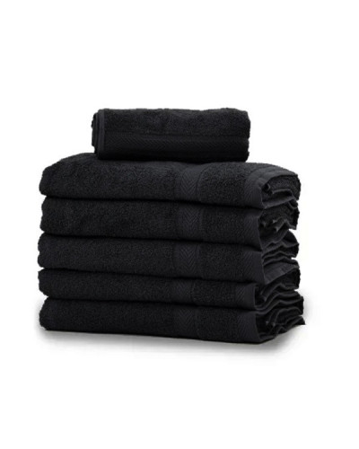 Lot de 12 Essuie-mains Noir 30x30