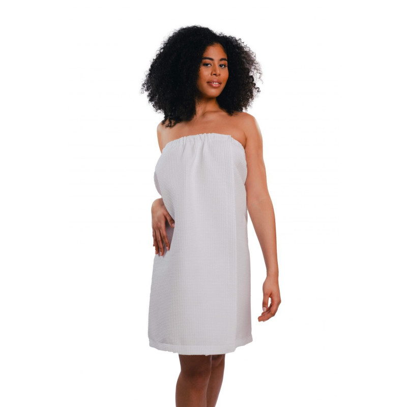 Paréo Nid D'Abeille Velcro Blanc