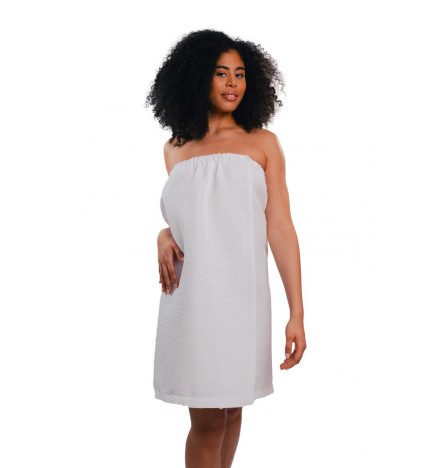 Paréo Nid D'Abeille Velcro Blanc