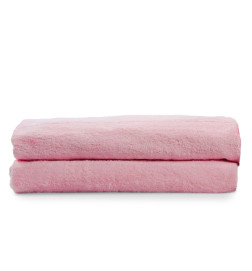 Lot de 2 Draps de Bain Rose Poudré 100x200