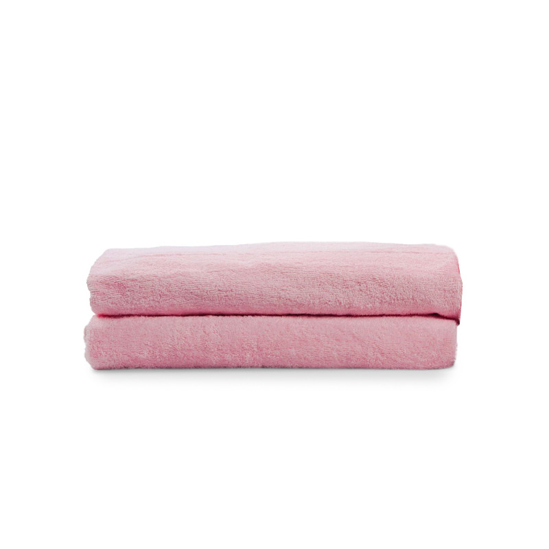 Lot de 2 Draps de Bain Rose Poudré 100x200