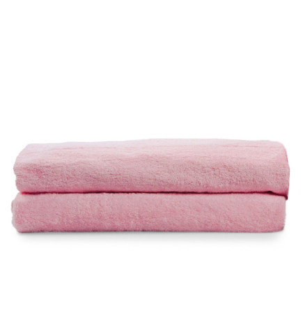 Lot de 2 Draps de Bain Rose Poudré 100x200