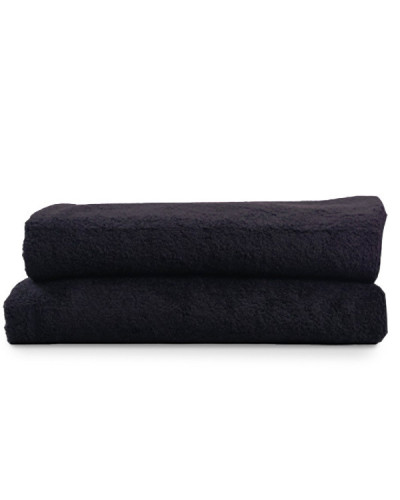 Lot de 2 Draps de Bain Noirs 100x200
