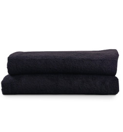 Lot de 2 Draps de Bain Noirs 100x200