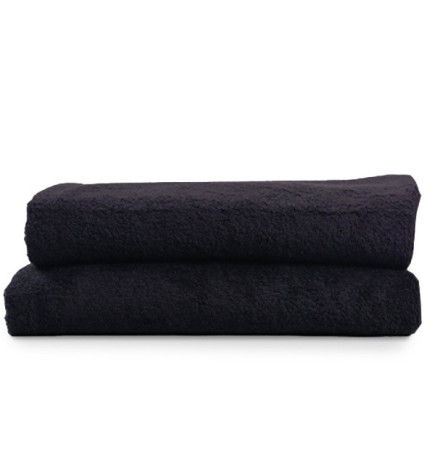 Lot de 2 Draps de Bain Noirs 100x200