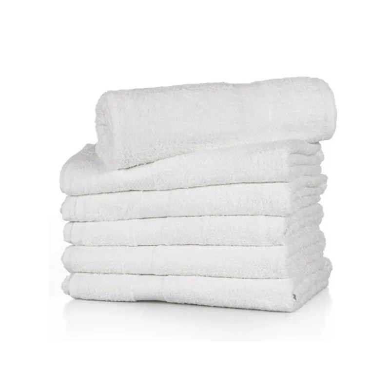 Lot de 12 Serviettes de Toilette Blanches 50x90